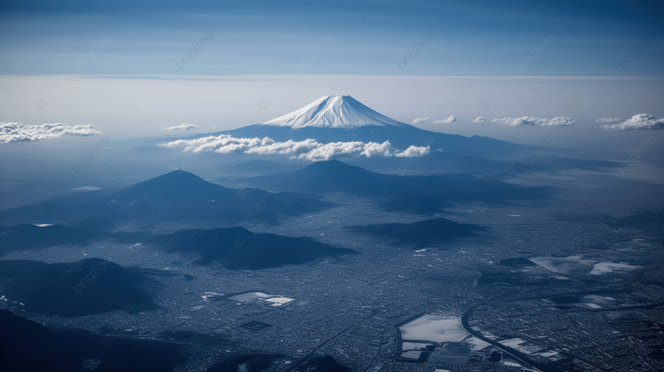núi Phú Sĩ nhìn từ trên cao
